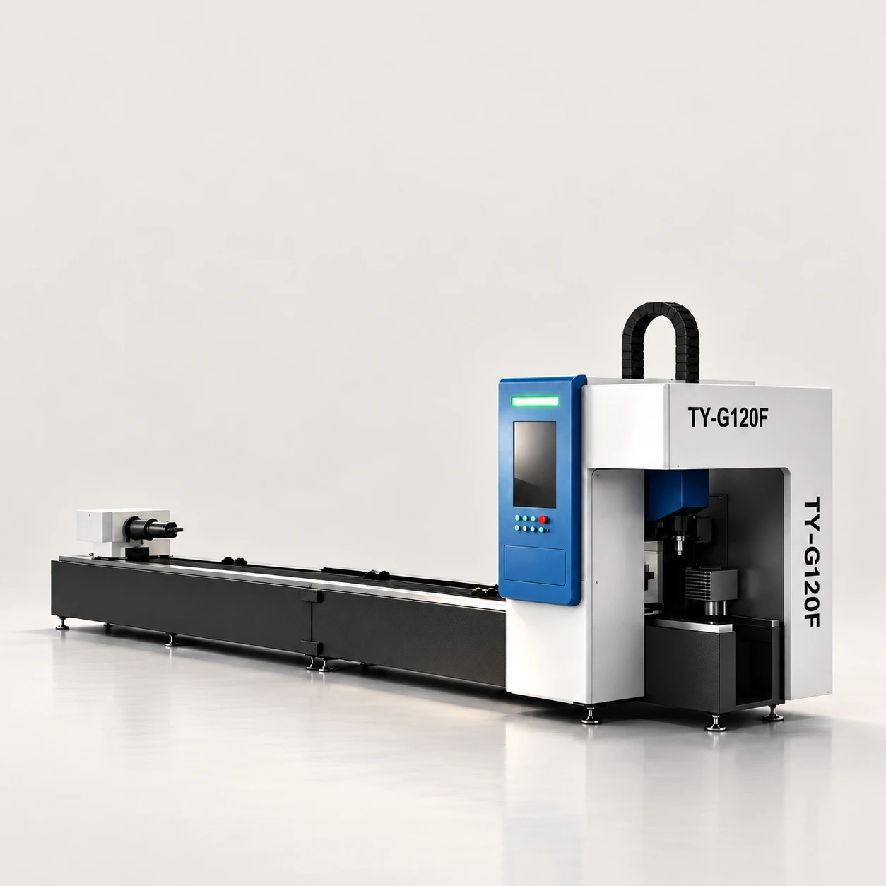 TY-G120F Laser-Rohrschneidmaschine mit langem Bett und geschlossenem Schneidkopf