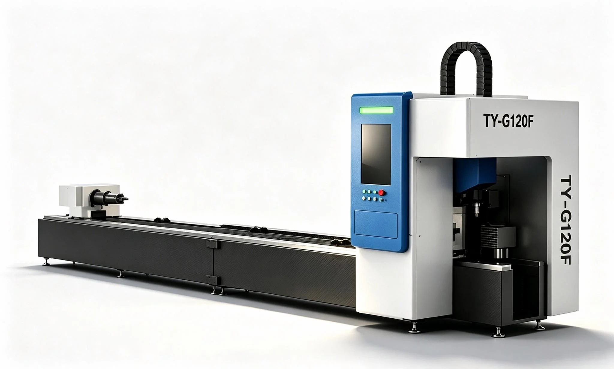 TY-G120F Laser-Rohrschneidmaschine mit langem Bett und geschlossenem Schneidkopf