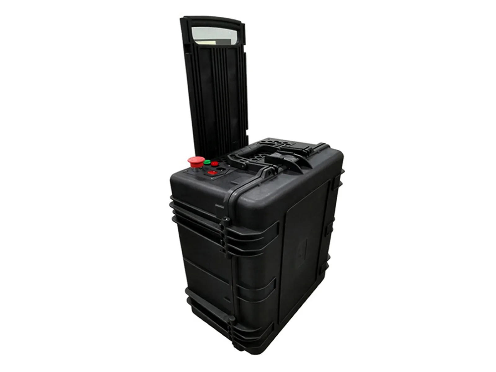 TY-QX1019 Koffer-Multi-Modus-Puls-Laserreinigungsmaschine in einem schwarzen Rollschutzkoffer mit ausziehbarem Griff