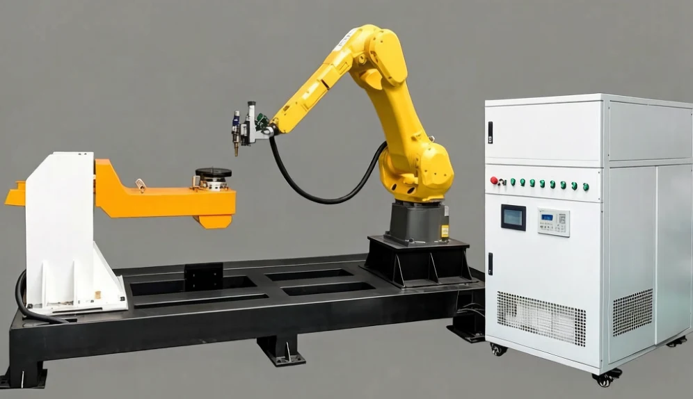 Roboter-Laserschneidmaschine mit Positionierer